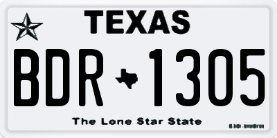 TX license plate BDR1305
