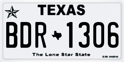 TX license plate BDR1306