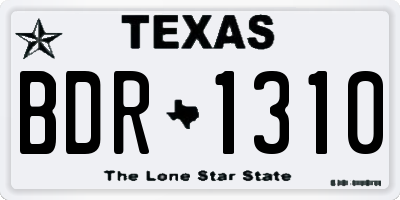 TX license plate BDR1310