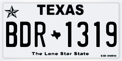 TX license plate BDR1319
