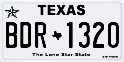 TX license plate BDR1320