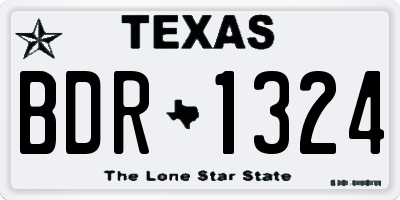 TX license plate BDR1324
