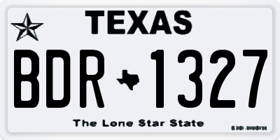 TX license plate BDR1327