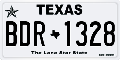 TX license plate BDR1328