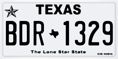 TX license plate BDR1329