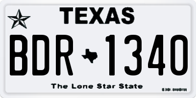 TX license plate BDR1340
