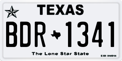 TX license plate BDR1341