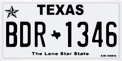 TX license plate BDR1346