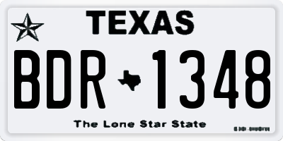 TX license plate BDR1348