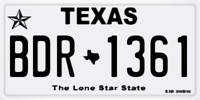 TX license plate BDR1361