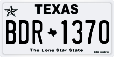 TX license plate BDR1370