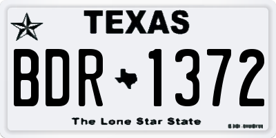 TX license plate BDR1372
