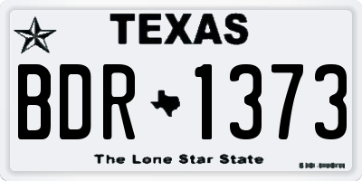 TX license plate BDR1373