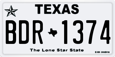 TX license plate BDR1374