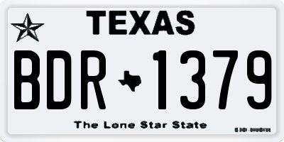 TX license plate BDR1379