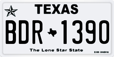 TX license plate BDR1390