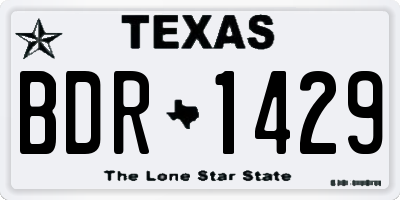 TX license plate BDR1429