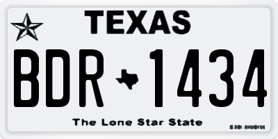 TX license plate BDR1434