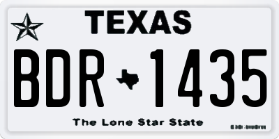 TX license plate BDR1435