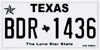 TX license plate BDR1436