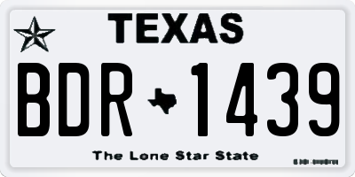 TX license plate BDR1439