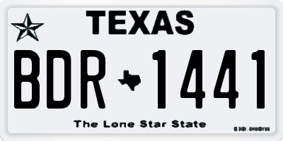 TX license plate BDR1441