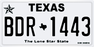 TX license plate BDR1443