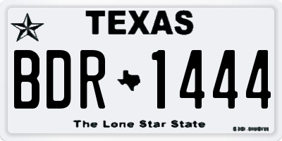 TX license plate BDR1444