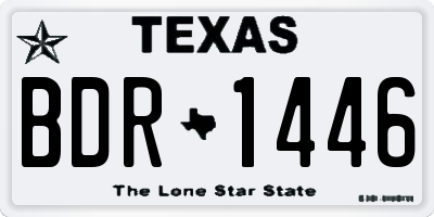 TX license plate BDR1446