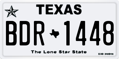 TX license plate BDR1448