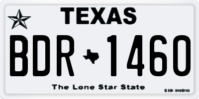 TX license plate BDR1460