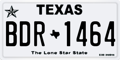 TX license plate BDR1464