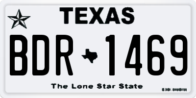 TX license plate BDR1469