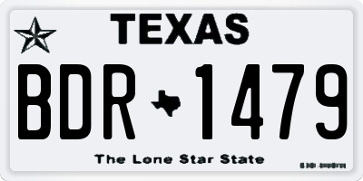 TX license plate BDR1479
