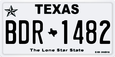 TX license plate BDR1482