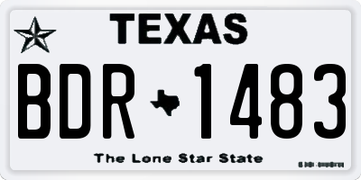 TX license plate BDR1483