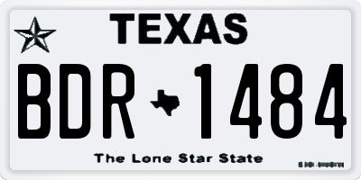 TX license plate BDR1484