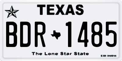TX license plate BDR1485