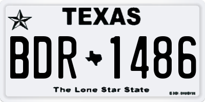 TX license plate BDR1486