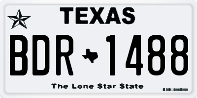 TX license plate BDR1488