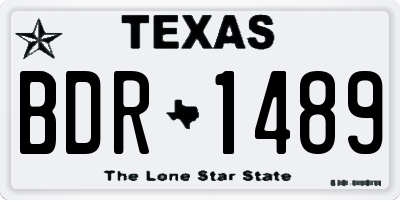 TX license plate BDR1489