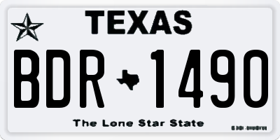 TX license plate BDR1490