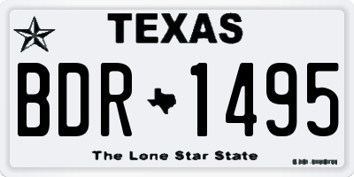 TX license plate BDR1495