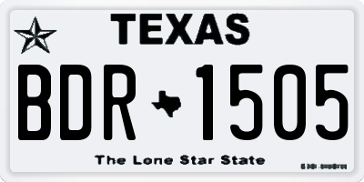 TX license plate BDR1505