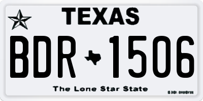 TX license plate BDR1506