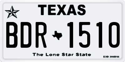 TX license plate BDR1510