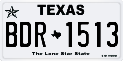 TX license plate BDR1513