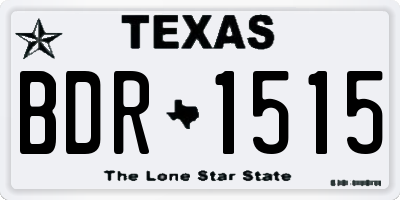 TX license plate BDR1515