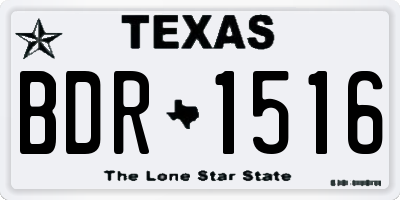 TX license plate BDR1516