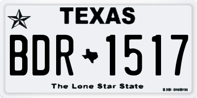 TX license plate BDR1517